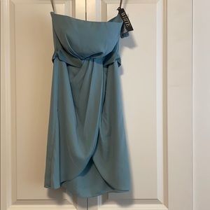Vera Wang White bridesmaid short strapless dress